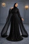 Ayşegül Tesettür Abiye Siyah