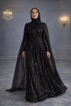 Ayşegül Tesettür Abiye Siyah