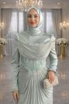 Nimet Tesettür Abiye Su Yeşili