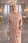 Nimet Tesettür Abiye Pembe