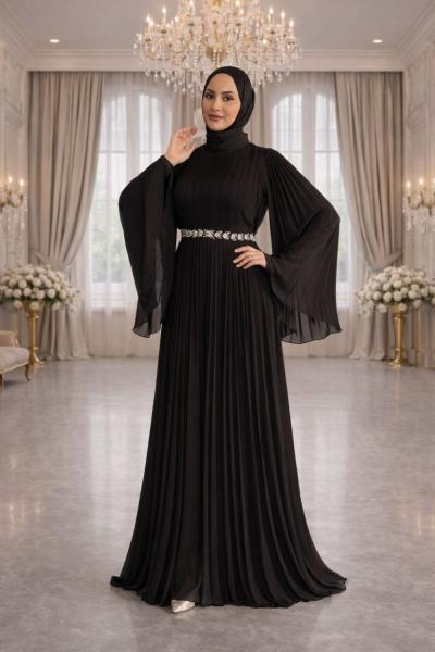 Dilek Tesettür Abiye Siyah