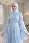 Dilek Tesettür Abiye Bebe Mavisi