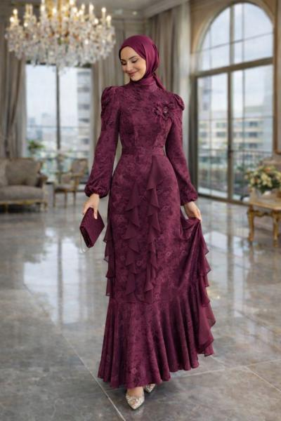 Gülay Tesettür Abiye Mürdüm