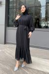 Ebru Piliseli Jan Jan Abiye Tesettür Siyah