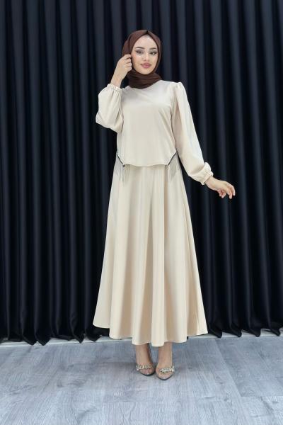 Asya etekli takım Taş Rengi