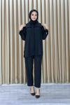 Belma pantolonlu takım Siyah
