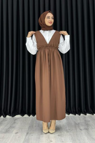 Ecrin Jile Tesettür Kahverengi
