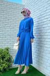 Ayla Etekli Takım Tesettür Mavi