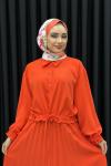 Ayla Etekli Takım Tesettür Turuncu