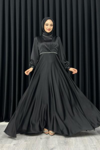 Ceylin Abiye Tesettür Siyah