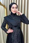 Şirin Abiye Tesettür Siyah