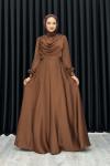 Helen Abiye Tesettür Kahverengi