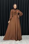 Helen Abiye Tesettür Kahverengi
