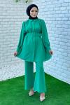 Gönül Pantolonlu Takım Tesettür Yeşil