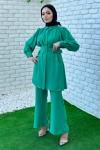 Gönül Pantolonlu Takım Tesettür Yeşil