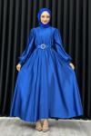 Melek Elbise Tesettür Saks Mavisi