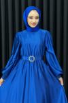 Melek Elbise Tesettür Saks Mavisi