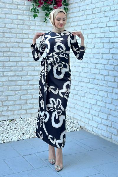 Feraye Abiye Tesettür Siyah