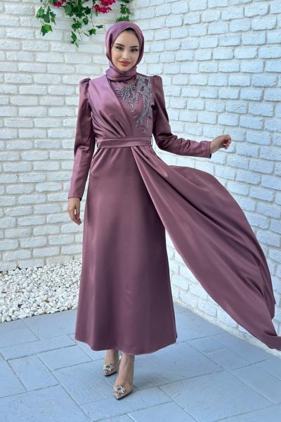 Ziynet Abiye Tesettür Bakır