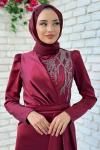 Ziynet Abiye Tesettür Bordo