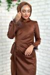 Suzan Abiye Tesettür Kahverengi