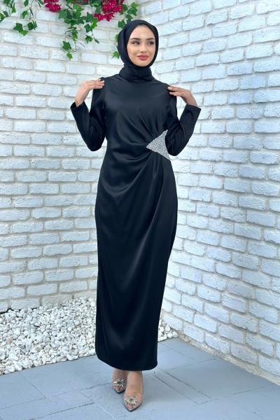 Nişantaşı Abiye Tesettür Siyah