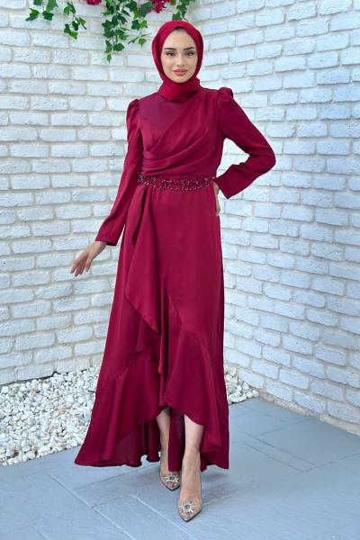 Seyran Abiye Tesettür Bordo