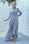 Seyran Abiye Tesettür Gri
