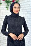 Yıldız Abiye Tesettür Siyah