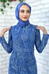 Yıldız Abiye Tesettür Mavi