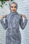 Yıldız Abiye Tesettür Gri