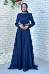 Violet Abiye Tesettür Lacivert