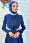 Violet Abiye Tesettür Lacivert