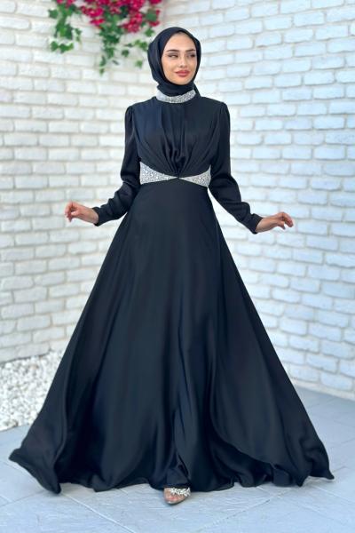 Violet Abiye Tesettür Siyah