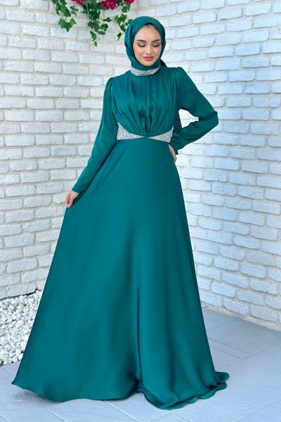 Violet Abiye Tesettür Zümrüt