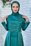 Rose Abiye Tesettür Zümrüt