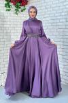 Alis Abiye Tesettür Lila