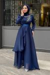 Annabel Tesettür Abiye Lacivert