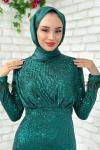 Mila Abiye Tesettür Zümrüt