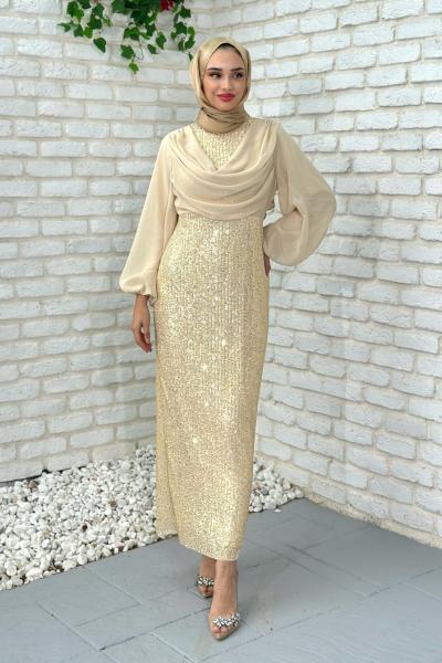 Lara Abiye Tesettür Gold