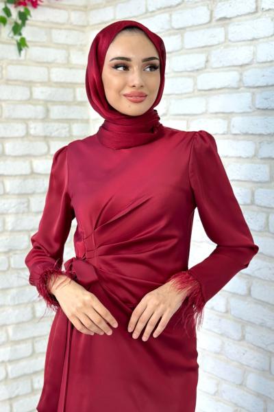 Suzan Abiye Tesettür Bordo