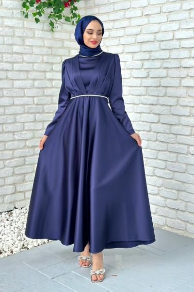 Gemma Abiye Tesettür Lacivert