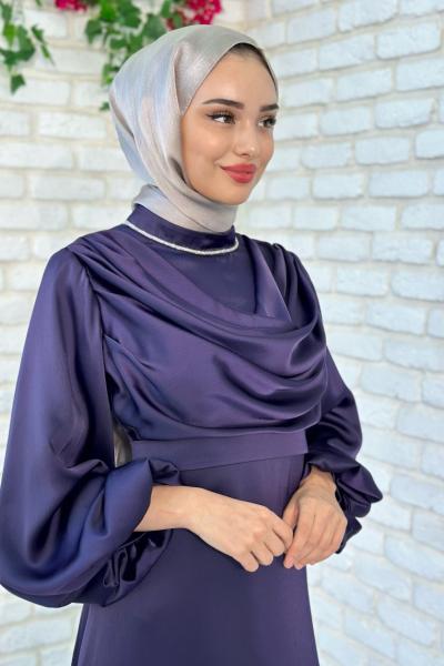 Yaren Abiye Tesettür Mor