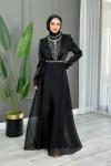 Bağde Abiye Tesettür Siyah