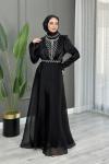 Bağde Abiye Tesettür Siyah