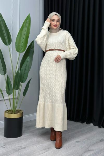 Ebrar Triko Tesettür Taş Rengi