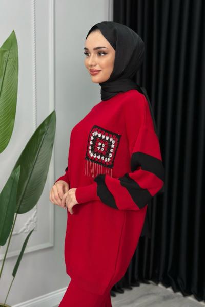 Zerde Cebi Püsküllü Kırmızı