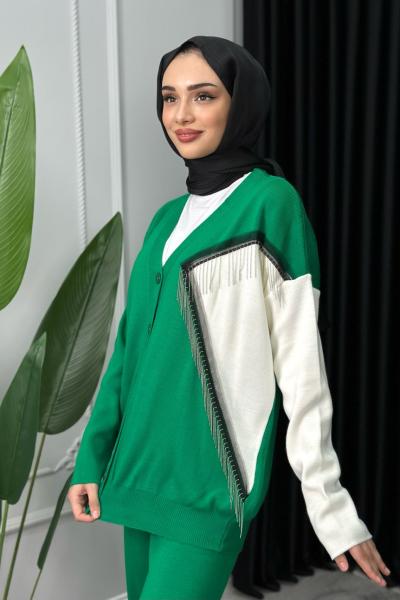 Sezen  Püsküllü Takım Yeşil