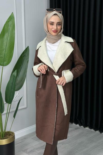 Ilgaz Kürklü Mont Kahverengi