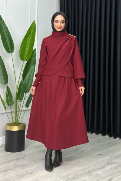 Nimet Etekli Takım Bordo